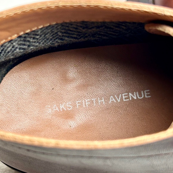 Men’s Brown Saks Fifth Avenue Joshua Leather Chukka Boots Brown Size 10 - Picture 7 of 9